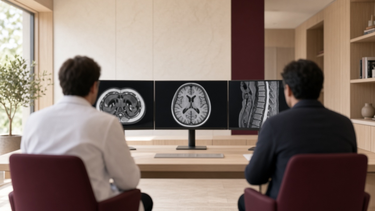 Radiologists reviewing studies